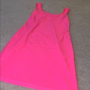 Neon pink dress